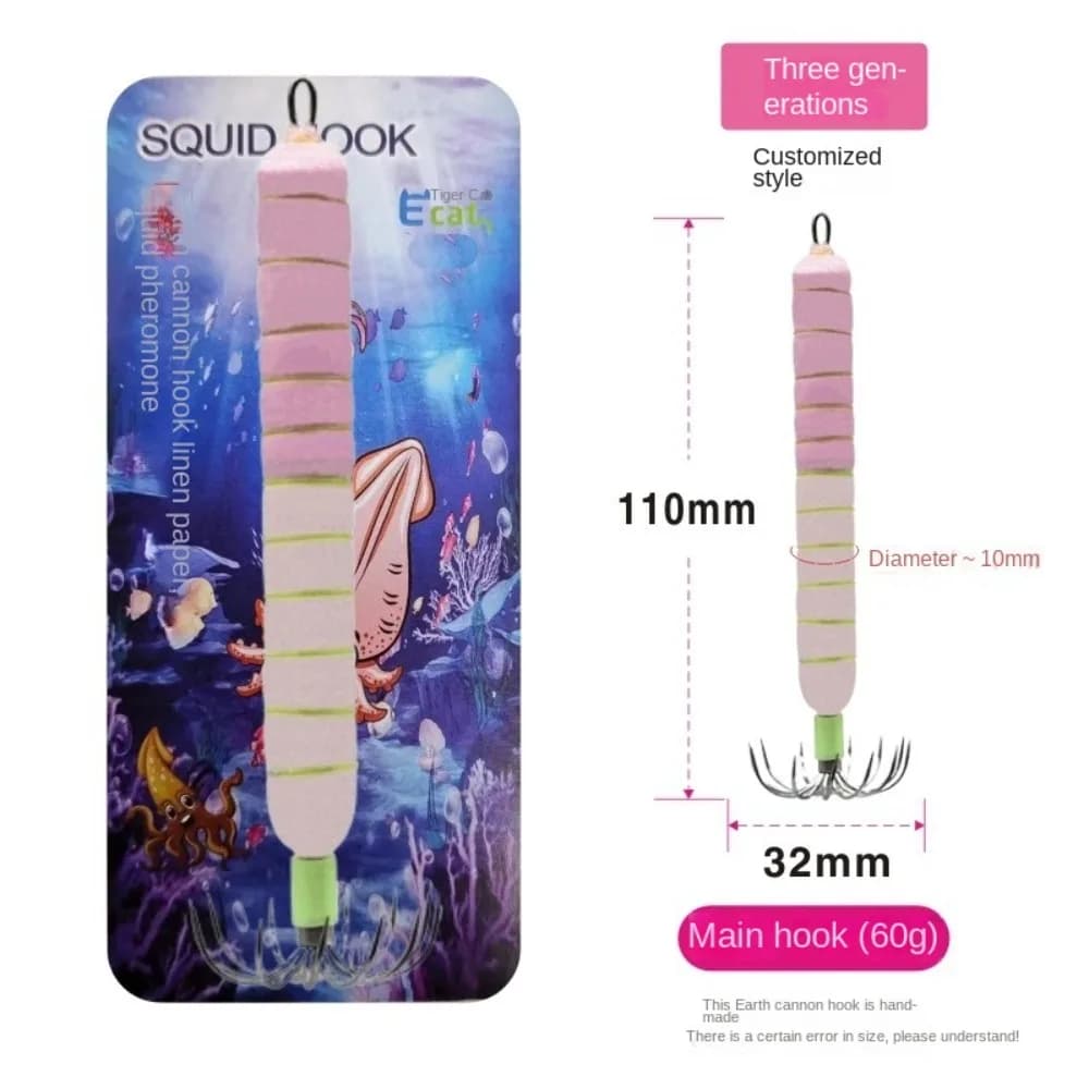 2025 4g-60g Squid Hook with fish eyes Sleeve-fish Simulation Octopus Bait Luminous Noctilucent Wood Shrimp Lures Fishing Tackle