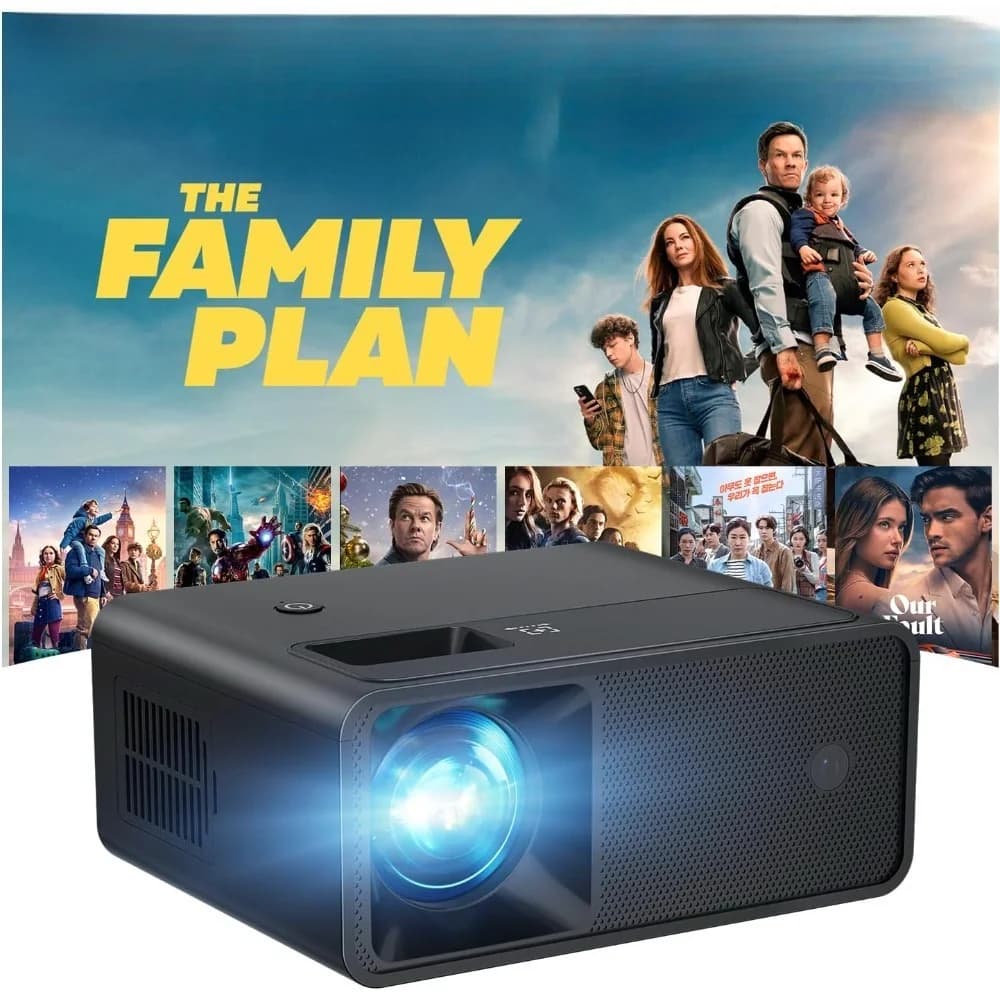 Mini Proiettore, Proiettore Video Portatile Aggiornato con Supporto Full HD 1080P, Piccolo Proiettore per Film
