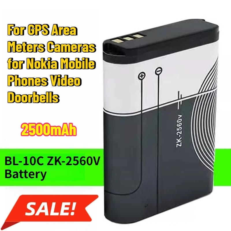Batteria BL-10C ZK-2560V per GPS, Misuratori di Area, Fotocamere, Telefoni Cellulari Nokia, Videocitofoni