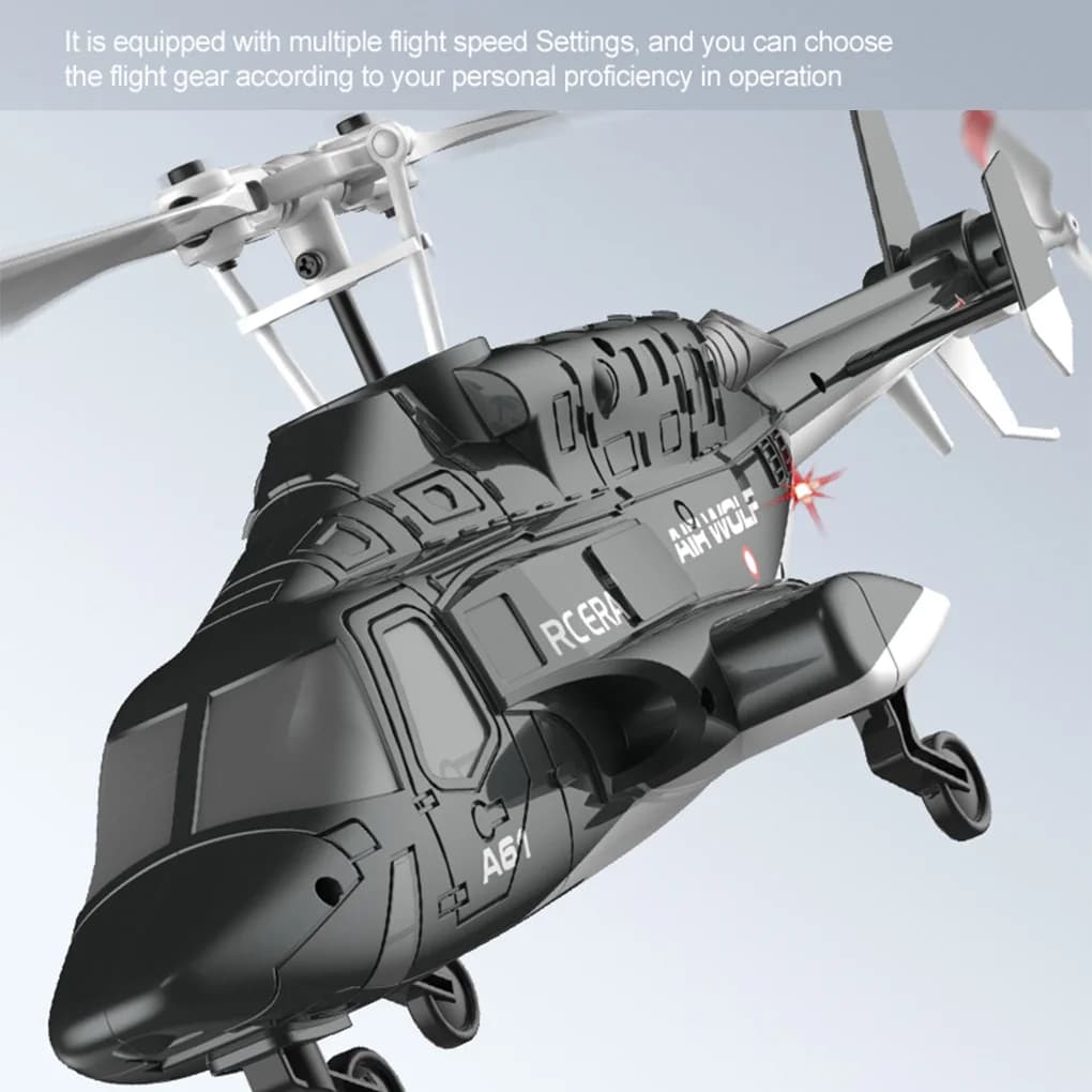 1/52 RC ERA A61Elicottero telecomandato Piccolo lupo volante Posizionamento del flusso di luce Regalo giocattolo da caccia senza pilota simulato a quattro vie