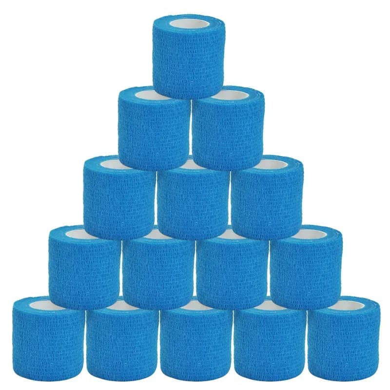 3-30 Pezzi Benda Elastica Autoadesiva Azzurra per Sport, Nastro Elastoplast per Supporto Ginocchio, Dita, Caviglia, Palmo, Spalla
