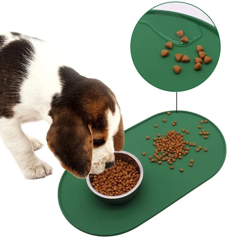 Silicone Pet Bowl Mat Placemat Waterproof Prevent Spills Dog Cat Food Feeding Pad Kitten Feeding Pet Bowl Tray Mats.