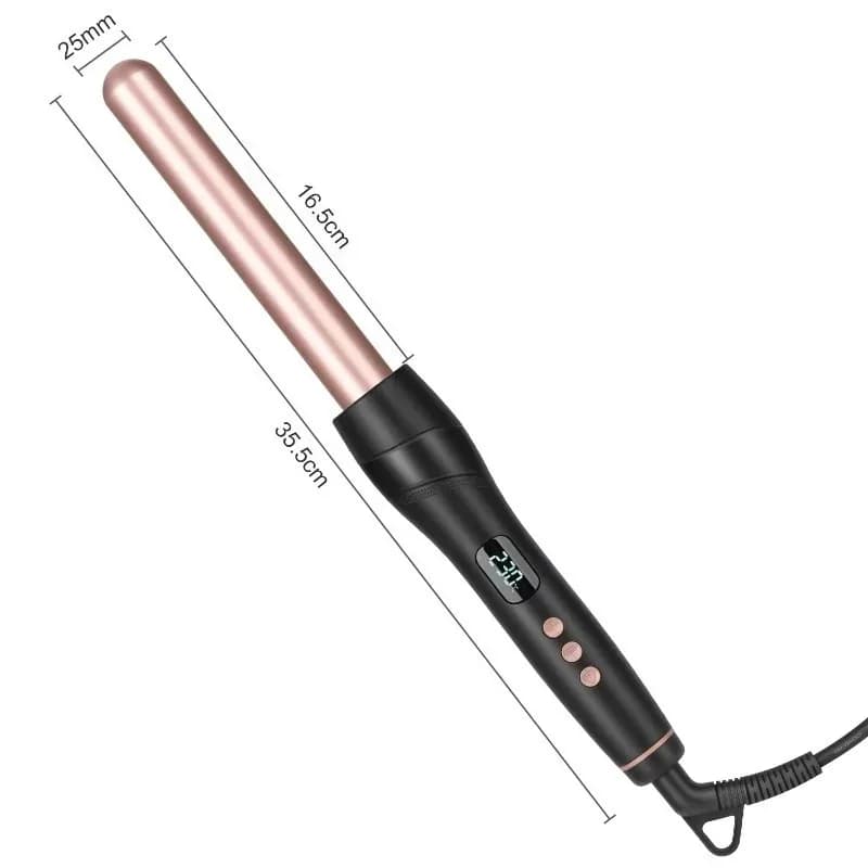 5‑in‑1 Interchangeable Aluminum Hair Styler Fast Heating PTC LCD Display Hair Curler Straightener Salon Household Tool