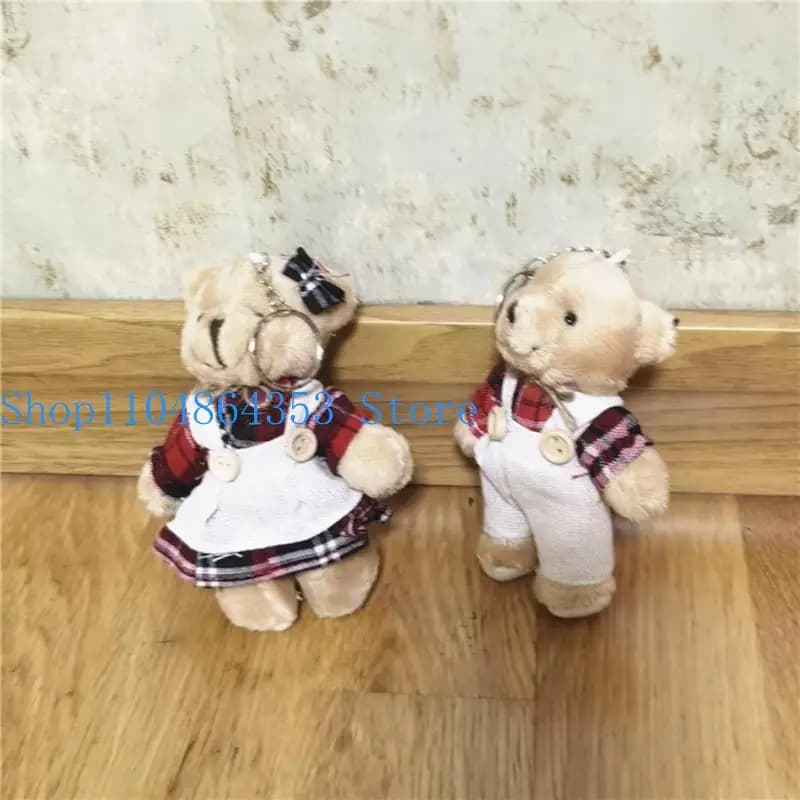 652F 2 Pezzi Orso Cartone Animato Peluche per Camera delle Bambole Ciondolo da Comodino Orso Accessorio Peluche Orso e
