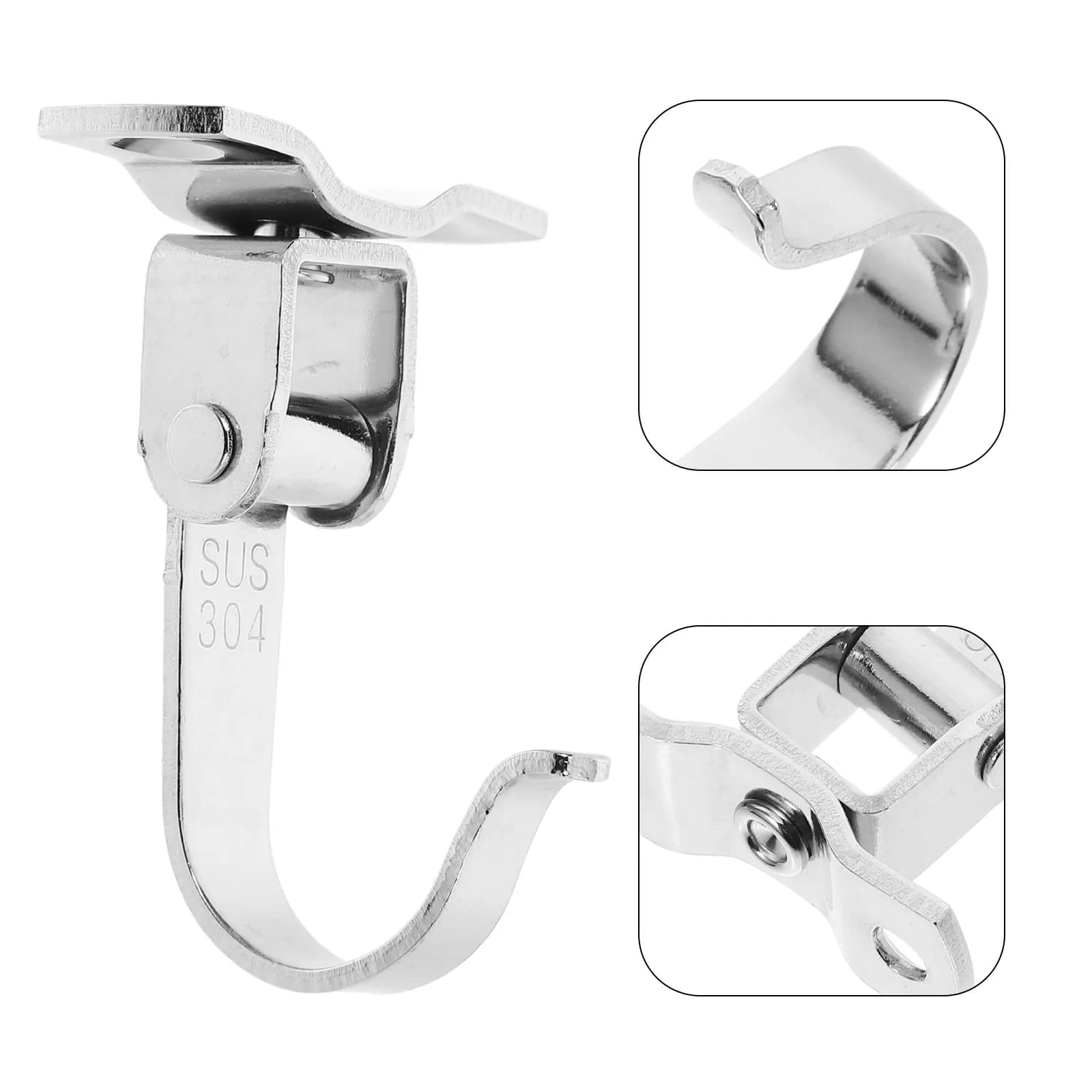 2Pcs Stainless Steel Ceiling Hook Heavy Duty Rotating Mount Bracket for Projector Screen Plant Hanger Bird Feeder Fan Wind Chime