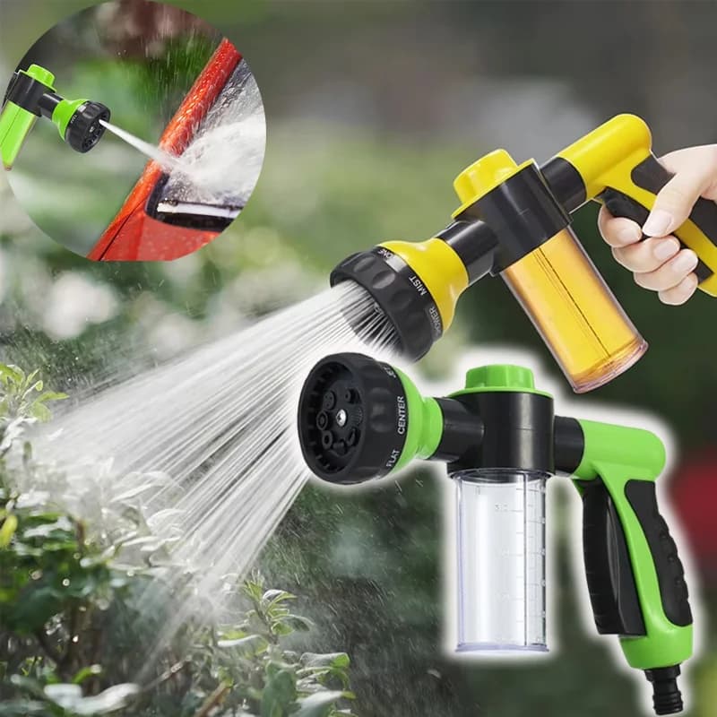 Pistola a spruzzo d'acqua ad alta pressione Tubo per lavatrice per auto Bottiglia spray Irrigazione da giardino Irrigatore Pistola ad acqua per pulizia con sapone