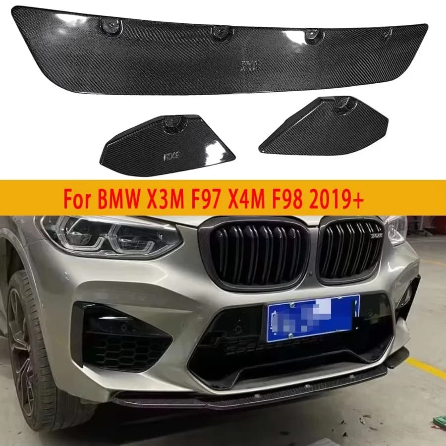 Carbon Fiber Spoiler for BMW X3M F97 X4M F98 2019+, Front Diffuser, Updated Body Kit