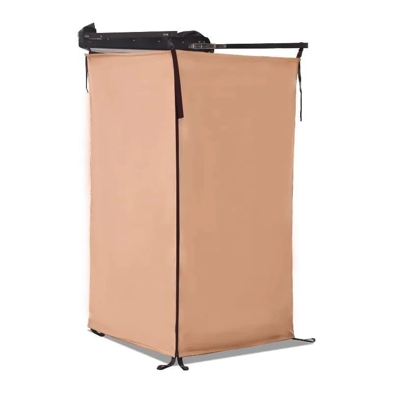 Portable folding shower curtain for outdoors, shelter for mobile camping rain, change of clothes without poles, bracket
