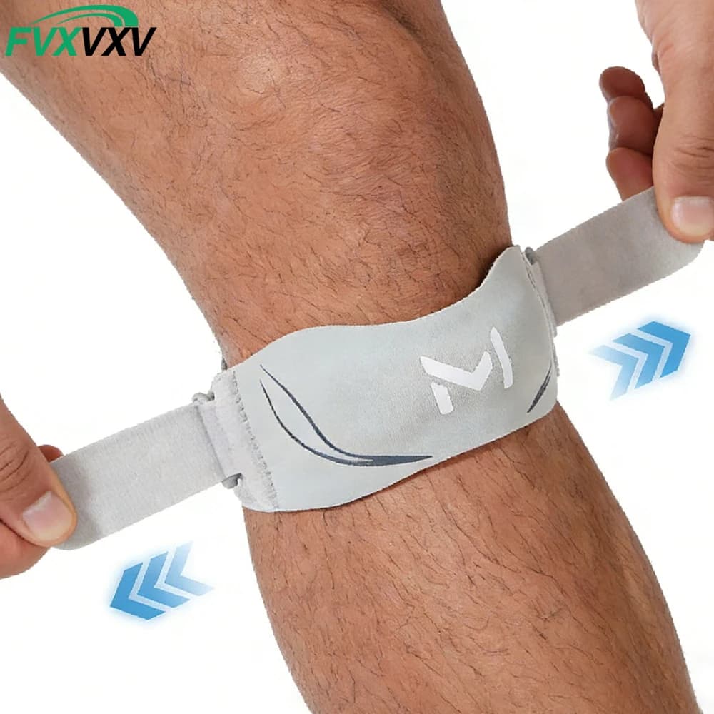 1 paio di ginocchiere per donna e uomo – Fascia di supporto per rotula per tendinite, basket, corsa, tennis, squat – Regolabile