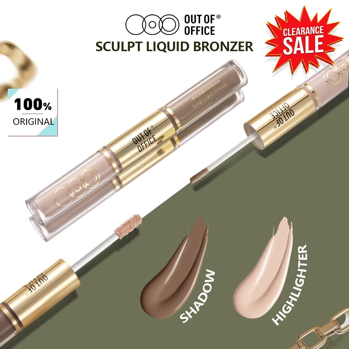 [Saldi] OUT OF OFFICE SCULPT LIQUID BRONZER, Idratante e Levigante, Leggero e Non Appesantente, Sottile per Scolpire e Contornare