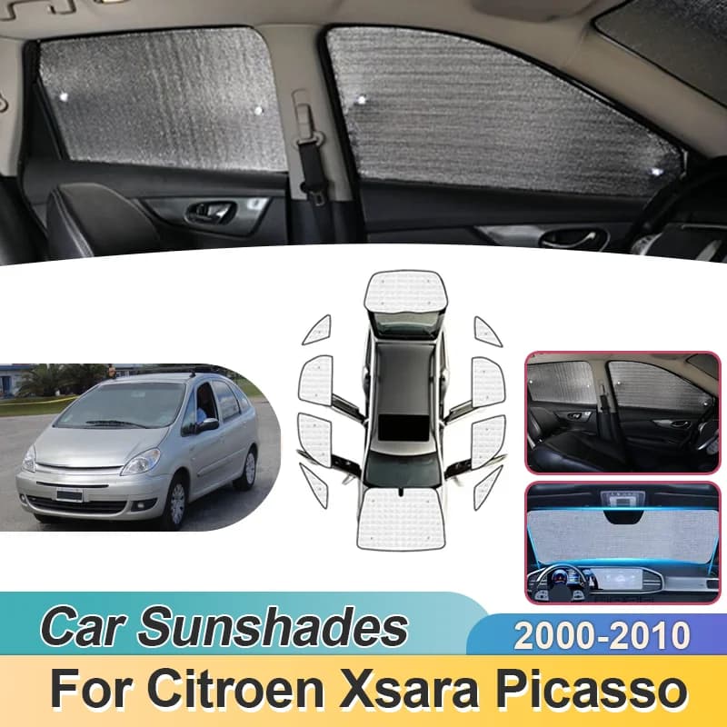 Parasole per auto per Citroen Xsara Picasso 2000-2010 2009, copertura completa per parabrezza, oscurante, anti-UV, accessori auto