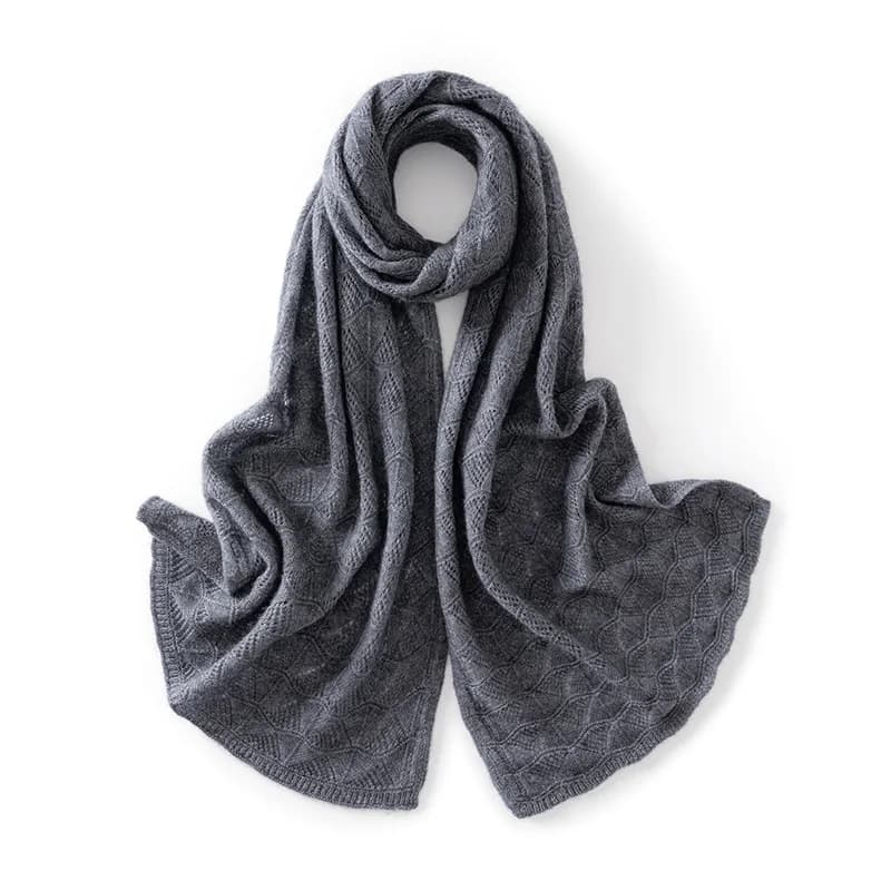 170*40CM Hollow Jacquard Women'S 100% Cashmere Scarf Autumn And Winter Warm Shawl Soft And Elegant Accessory
