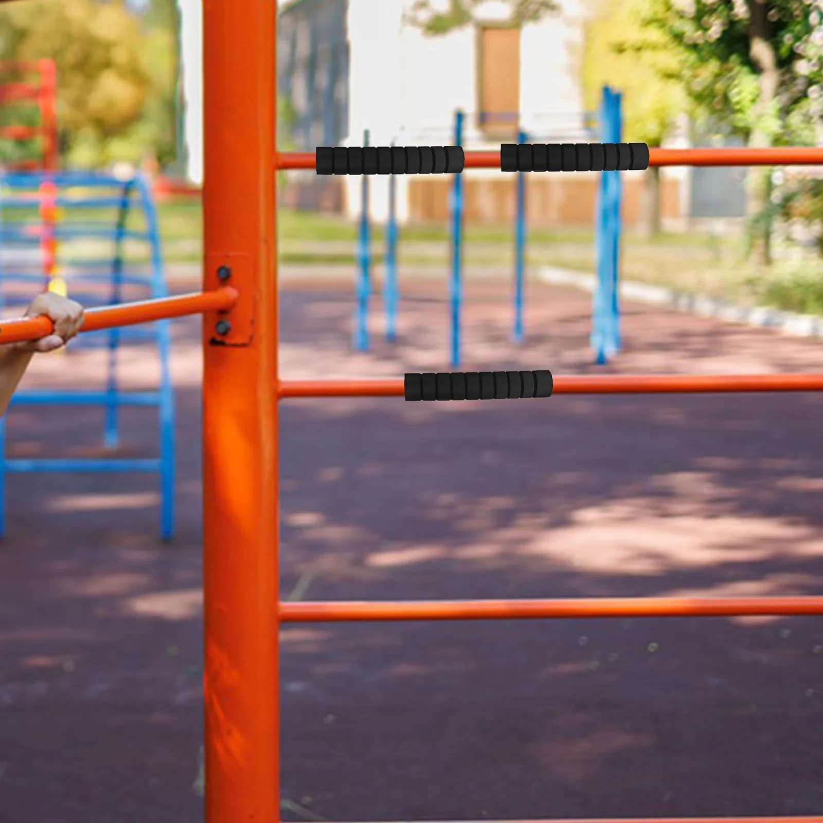 Set di 3 Protezioni per Barra Orizzontale, Cuscinetti Antiscivolo in Spugna Lavabili e Rimovibili, Accessorio per Allenamento Fitness