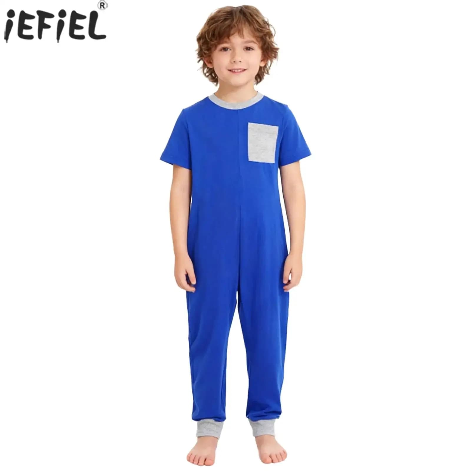 Special needs Adaptive clothing for children Crew Neckline Short sleeves Hinge Full suit Nightwear Sportswear Training