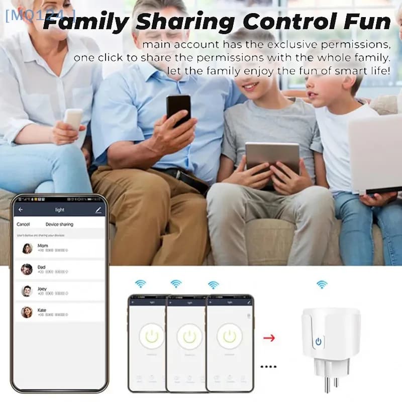 】MQ124 Smart Homekit socket works with Homekit, Siri voice control, timer function, EU, 20A