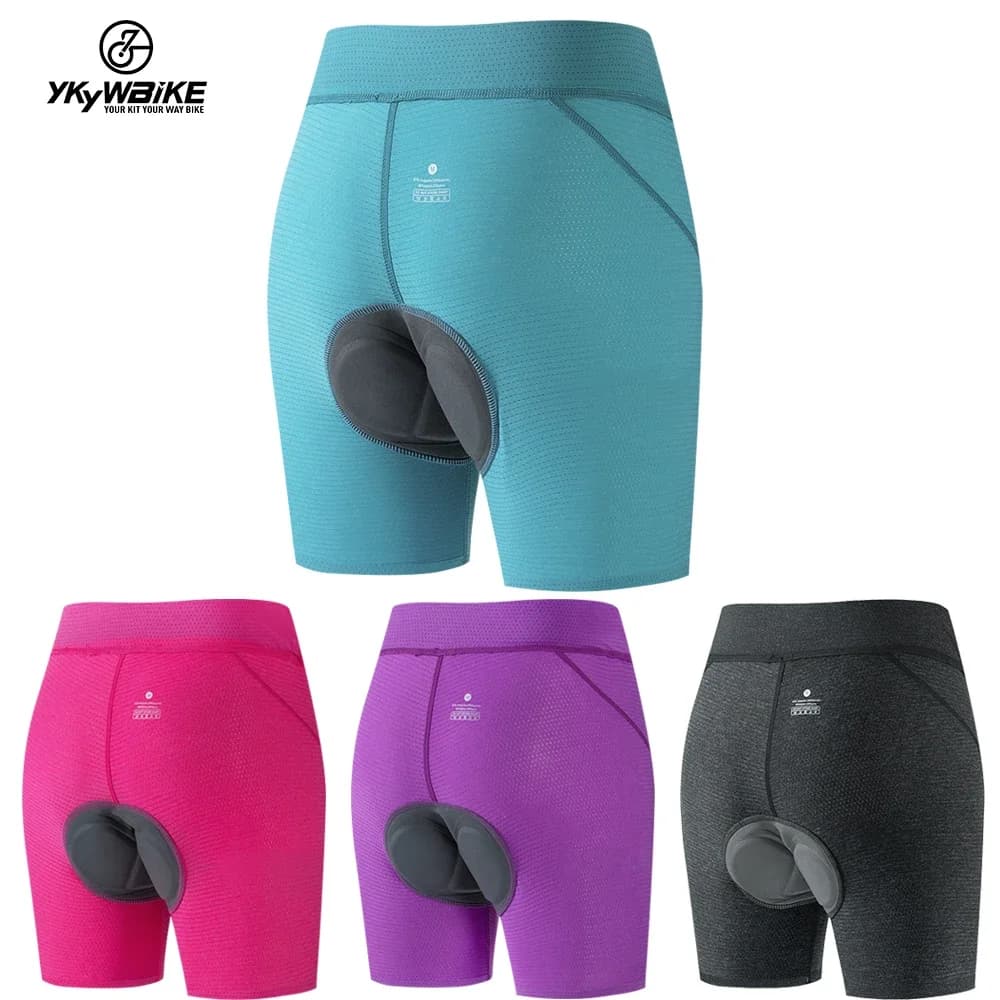 YKYWBIKE - Intimo da ciclismo da donna, pantaloni corti da mountain bike, materiale in pile 3D, resistente agli urti, adatto