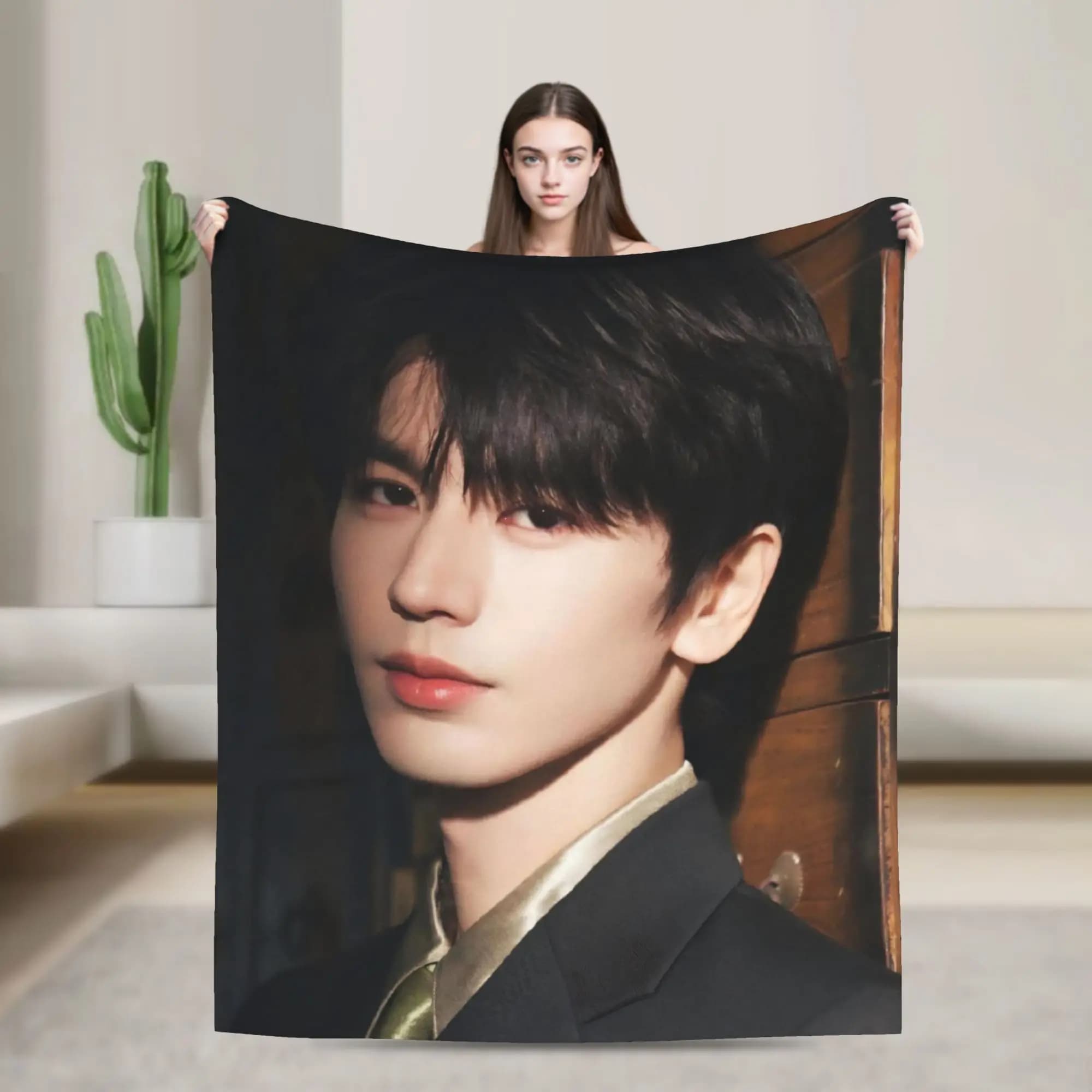 Warm Soft BlanketStudents Decorative Zhang Ling he Throw Blanket Flannel Bedspread For Couch Chair Graphic Sofa Bed Cover