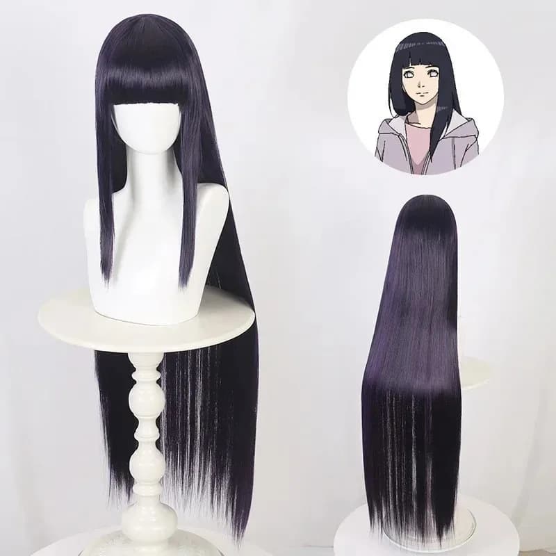 Anime Hyuga Hinata Cosplay Costume Wig Women Outfits Halloween Carnival Party Suit Hyuuga Ninja Cosplayer Purple Long Cute bcvg5