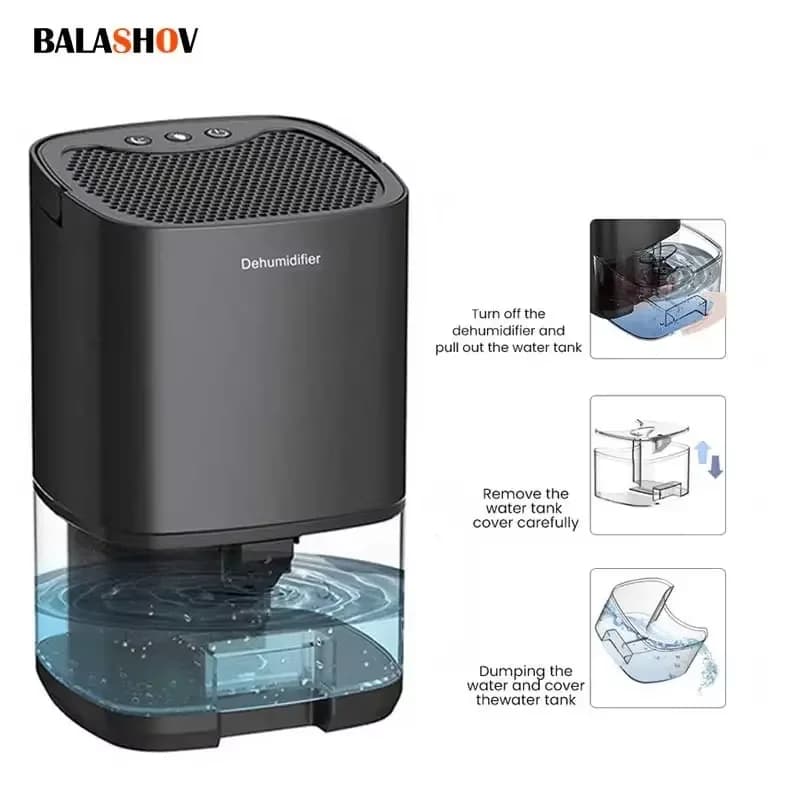 Deumidificatore d'aria portatile muto assorbitori di umidità macchina asciugatrice per la casa camera da letto ufficio cucina deodorante asciugatrice spina UE/USA