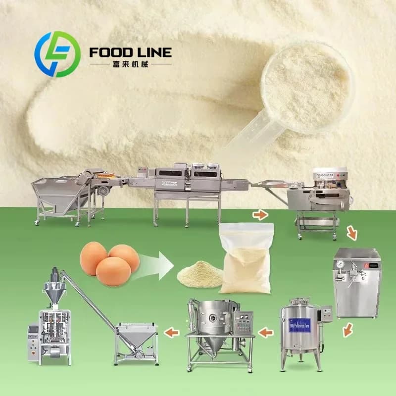Organic Egg Powder Making Machine WPC Production Line for Whey Protein Snack Food Processing Equipment Customize