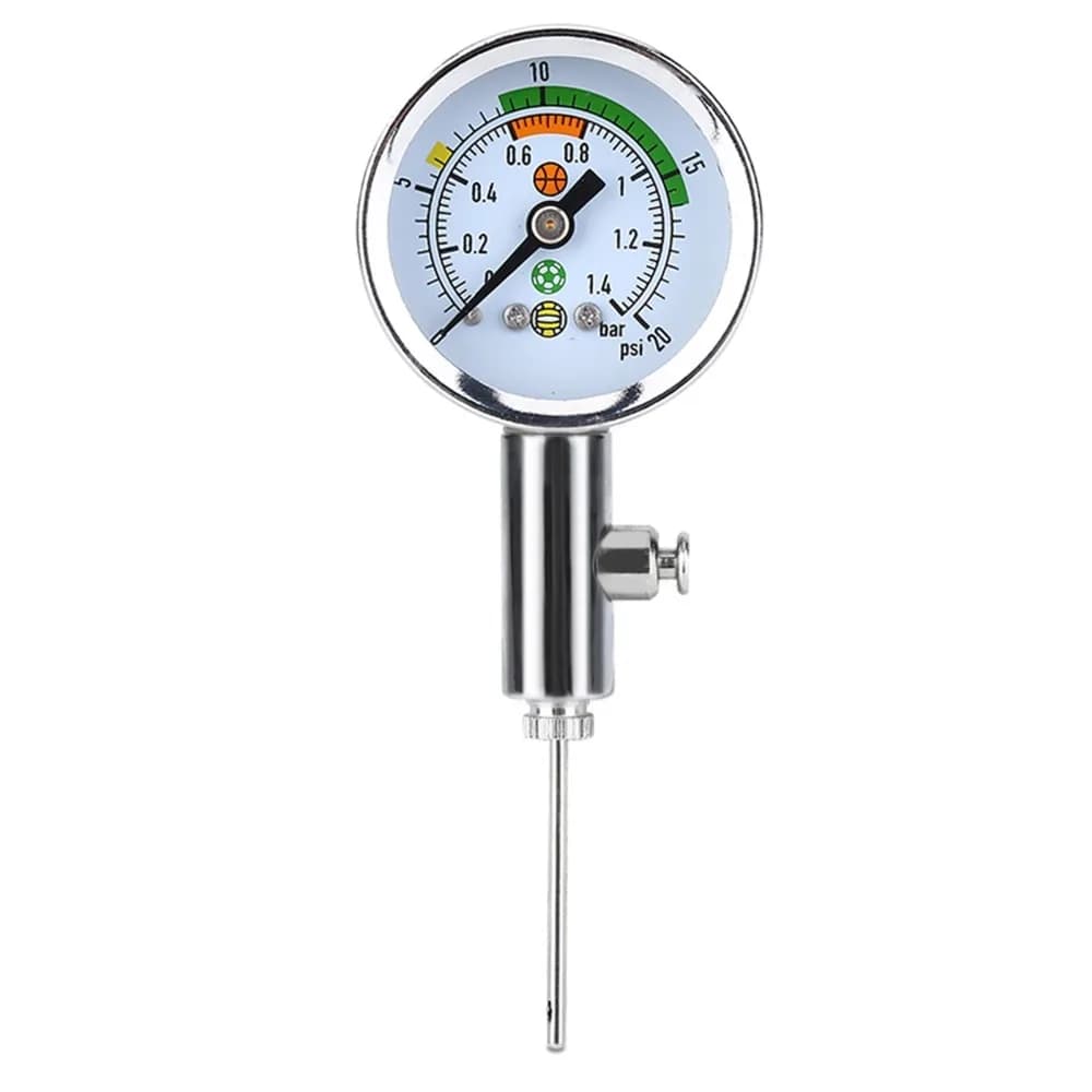 Professional Double Layer Metal Meter for Football Balls, Precise Air Pressure Meter