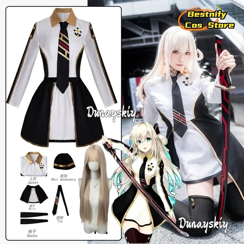 CosplayAnime Women's Dress Cosplay Sky Striker Ace Raye Dress Uniform Dress Halloween Dress for Adult Women's Dresses Ro