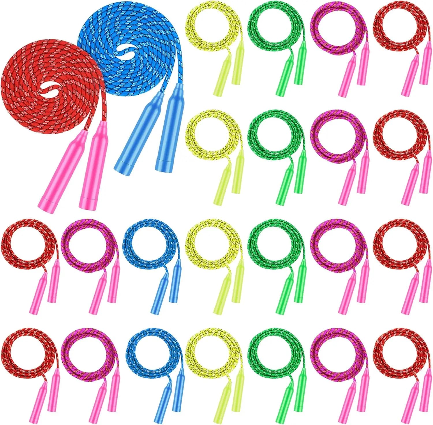 Corda per Saltare in Nylon Colorata da 2,2 Metri, Ideale per Esercizio, Divertimento all'Aperto, Regali per Feste