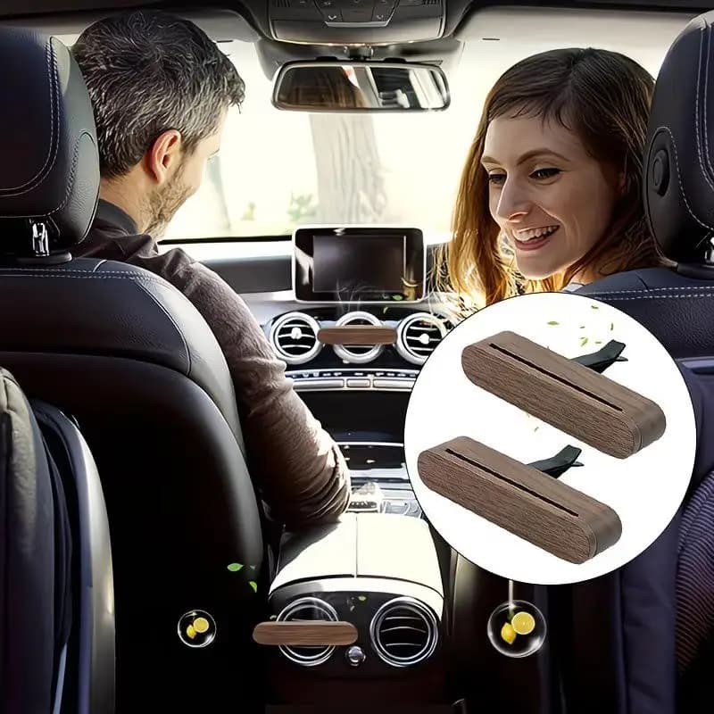 Wood Car Air Vent Diffuser Refillable Customizable Scent Clip-on Fragrance Diffuser Perfect Gift for Friends Families Who Drive