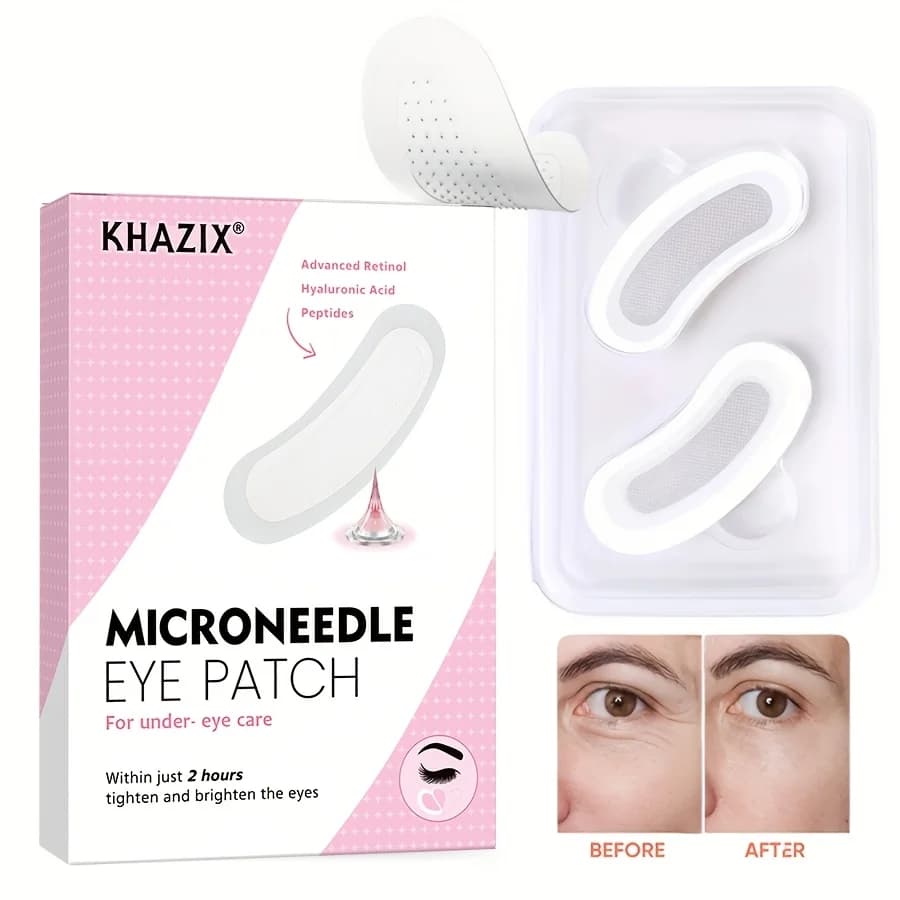 Eye patch with 2-piece retinol micro needles, suitable for the forehead, eye area, hen legs and smile lines.