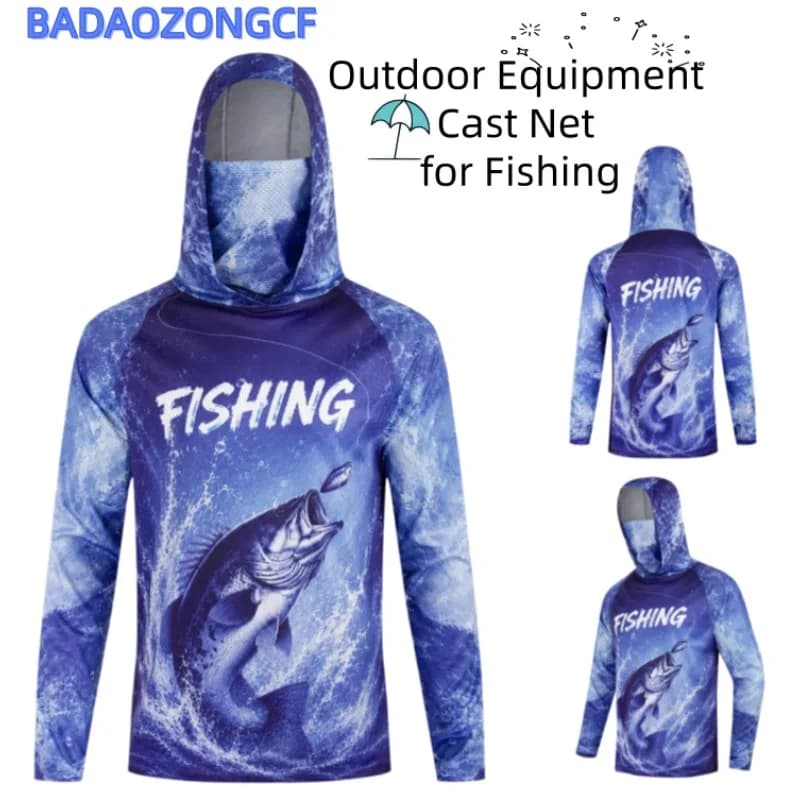 All for Fishing in Summer Long Sleeve T-shirt Outdoor Equipment Cast Net for Fishing Wear Men Men's Sweatshirt Cool Blouse Items