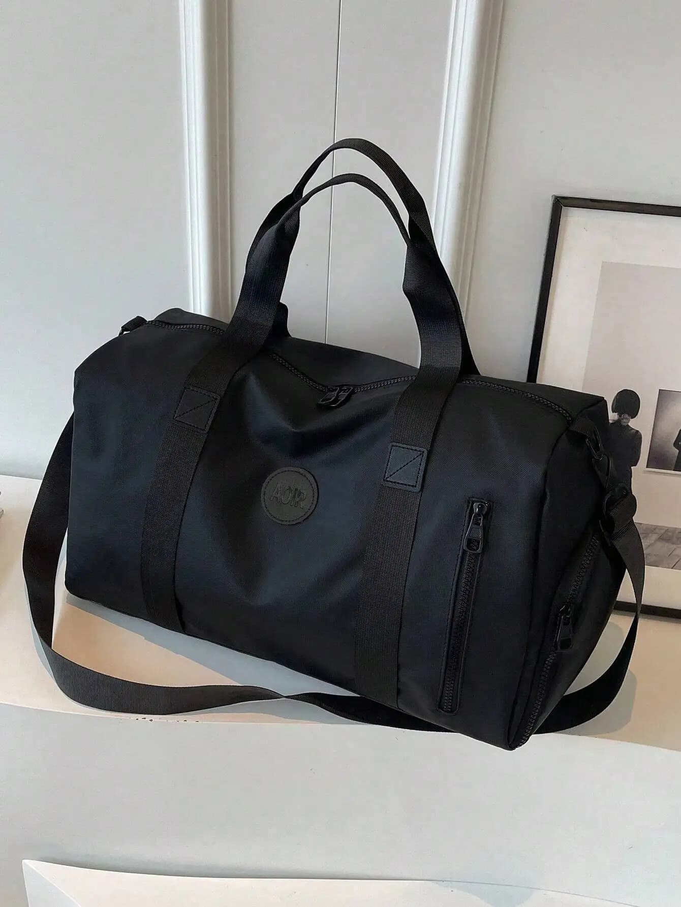 Classic And Popular Large-Capacity Travel Bag, Fashionable Solid Color, Simple And Versatile, Lightweight And Portable Handbag, Dry And Wet Separation, Independent Shoe Compartment, Multi-Functional Adjustable Shoulder Strap Crossbody Bag, Suitable