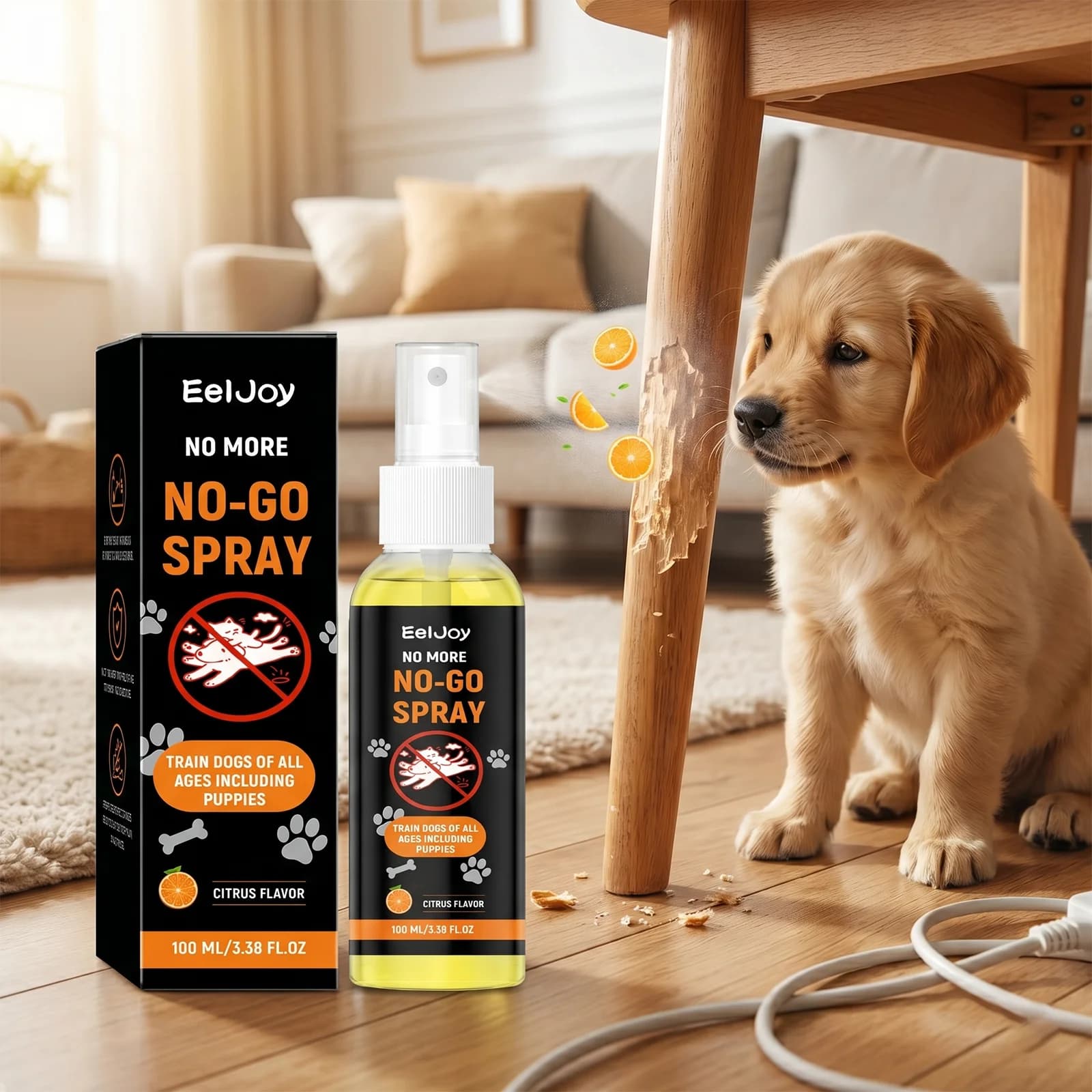 Dog Repellent Spray Anti Chew Spray for Dog Puppy Training Stop Chewing Furniture Protector Pet Deterrent Outdoor Safe Non Toxic