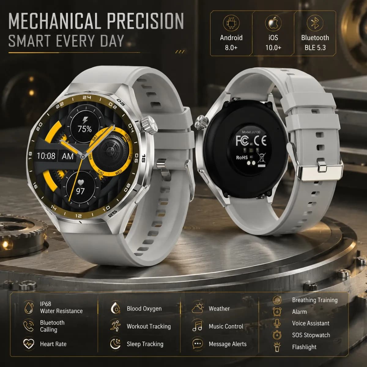 LIGE NEW Men Women Smart Watch IP68 Waterproof Sports Bluetooth Call Watch Smart Heart Rate Blood Oxygen Clock For Android IOS