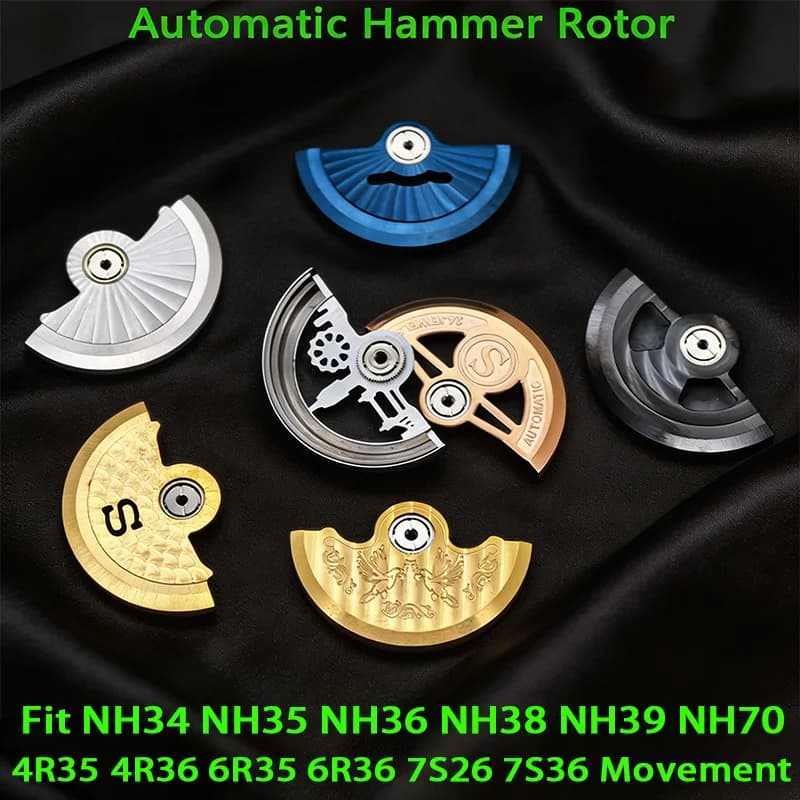 Mod NH35 Movement Automatic Oscilating Weight Hammer Rotor Fits NH34 NH35 NH36 NH38 4R 6R 7S Movement Men Watch Replace Parts