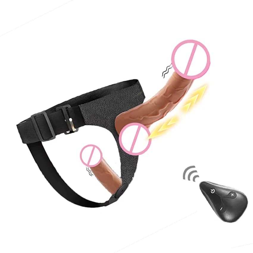 Spinta realistici doppi vibratori dildo per imbracatura bondage lesbica su giocattoli del sesso per le donne prodotti del sesso per adulti lesbiche 18