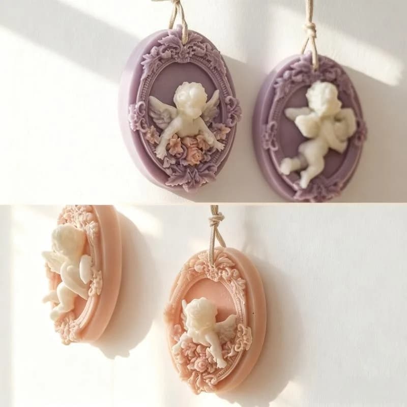 Ciondolo in cera per aromaterapia stampo in Silicone stampi in gesso per bambini carini per decorazioni per auto artigianato in argilla per sapone fai da te