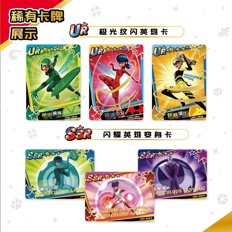 Genuine Miraculous Ladybug Collector Treasure Edition Collectible Card Wave 1 TCG Booster Box Cat Noir Trading Card Mystery Gift