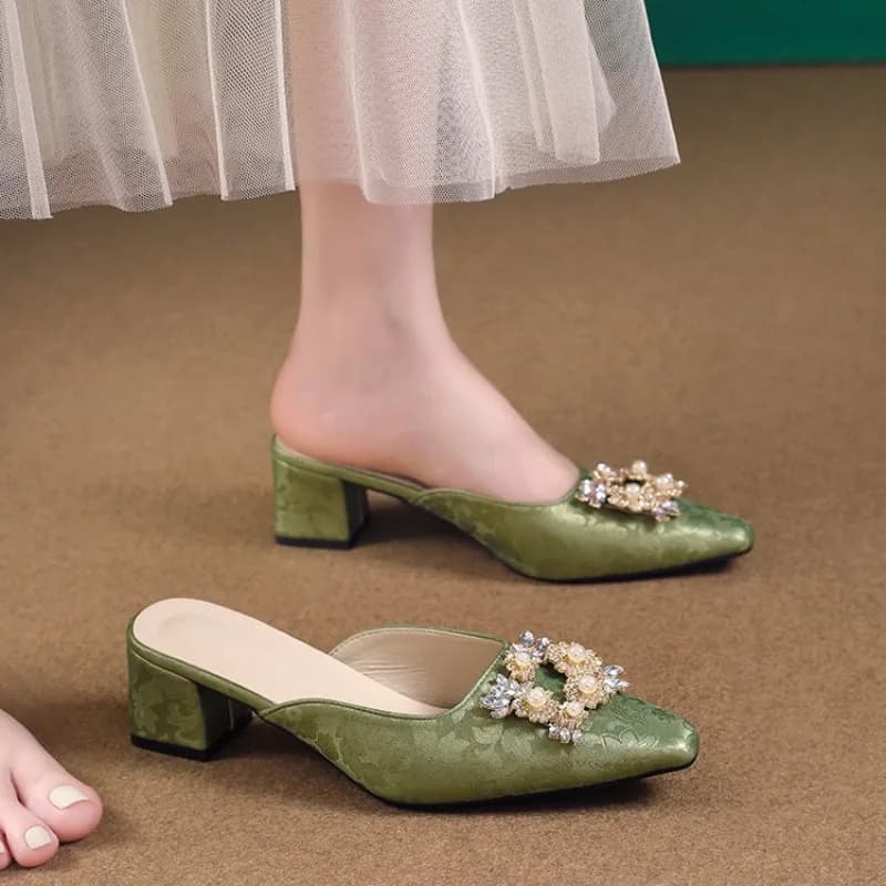Ciabatte Estive Fresche da Donna, Scarpe Versatili alla Moda con Punta Chiusa per Donna