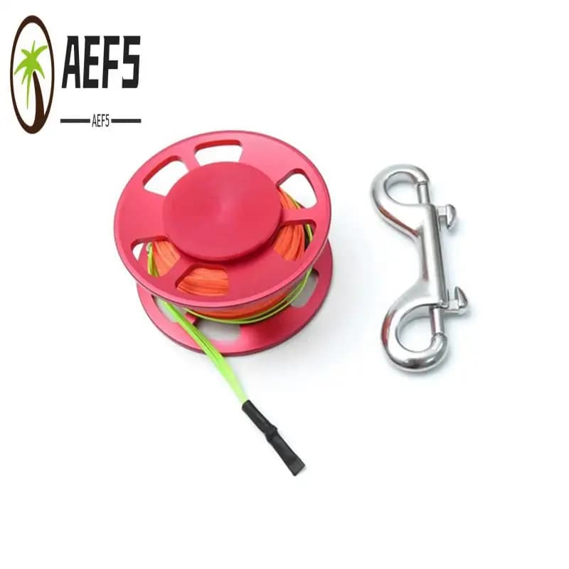 AEF5-Dive Diving Line, aluminium compact coil with double buckle suitable for diving in cave technology