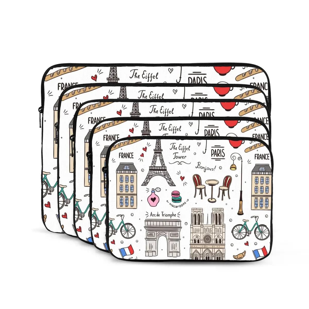 Custodia per laptop per notebook con colori modello Parigi Custodia per custodia per notebook da 10 12 13 15 17 pollici Custodia antiurto per tablet