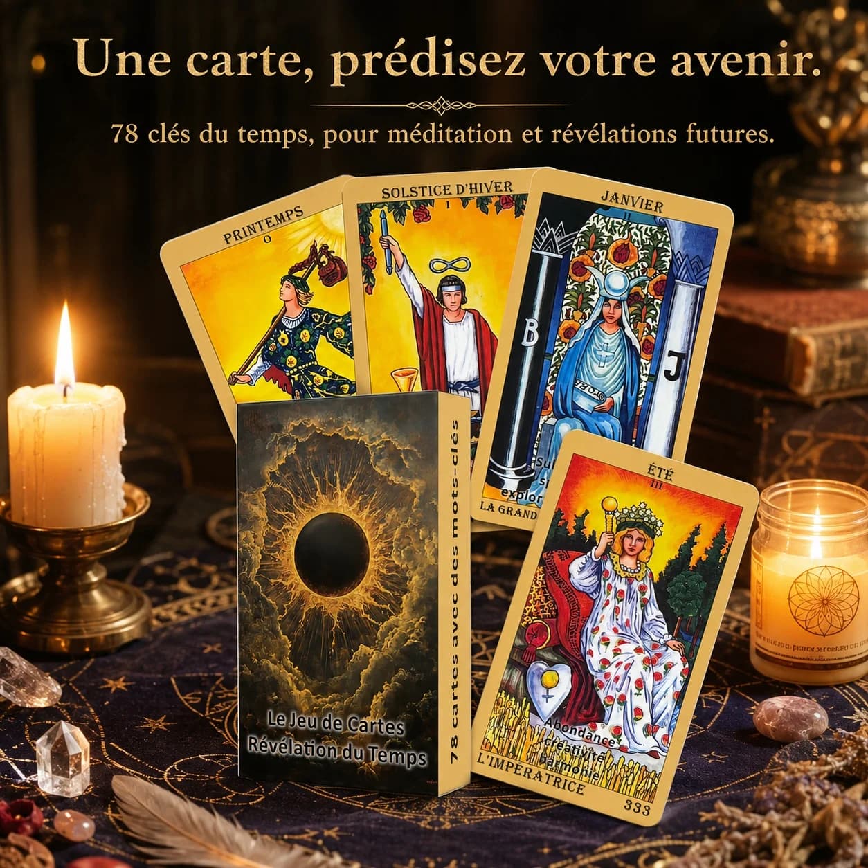 78 carte Oracle con indizi di tempo e numeri, mazzo di carte divinatorie adatto ai principianti