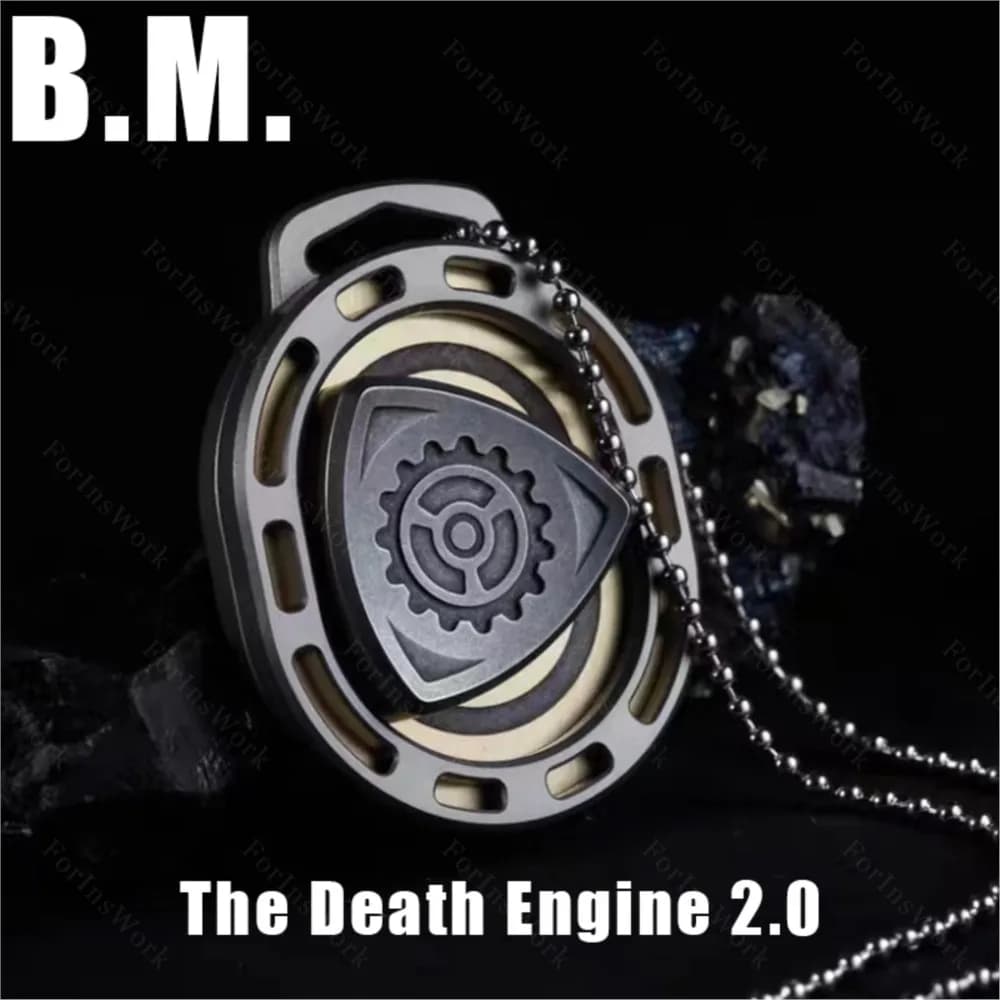 B.M. The Death Engine 2.0 Metal Fidget Titanium Fidget Toys collana Fidget Spinner