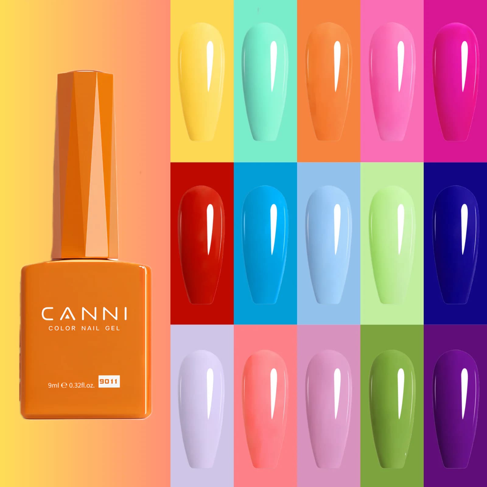 CANNI Summer 9ml Gel Nail Polish HEMA FREE Summer splendido colore copertura completa Soak Off UV LED Semi permanente Gel vernice unghie