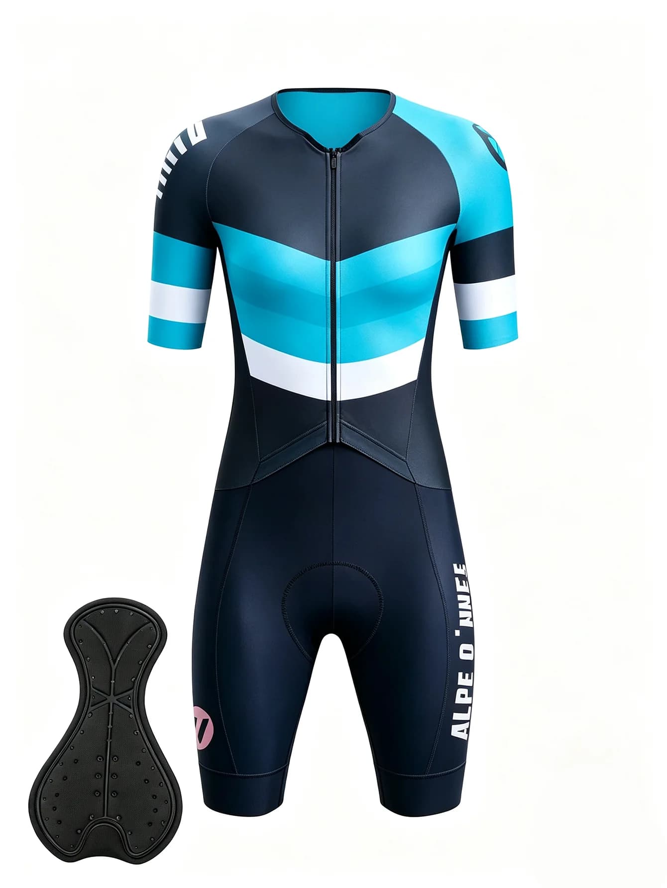 Road MTB Women’s Bike Onesie Short Sleeve Shorts, Full Zip Crewneck Breathable Quick Dry Lightweight Bodysuit