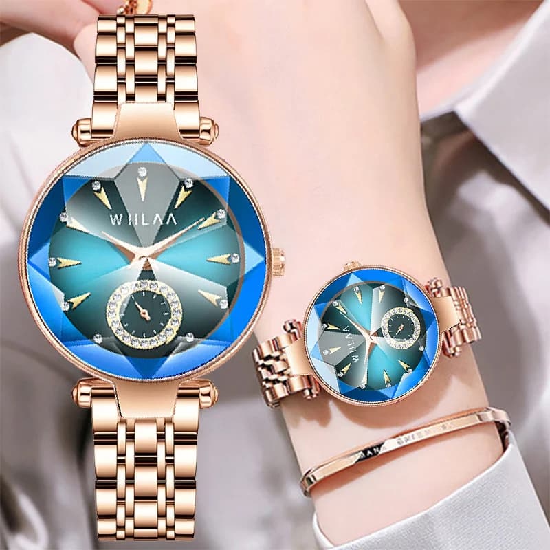 Orologi da polso di marca di lusso orologi da polso da donna in oro rosa da donna per gioielli da donna orologi da polso al quarzo da donna Casual