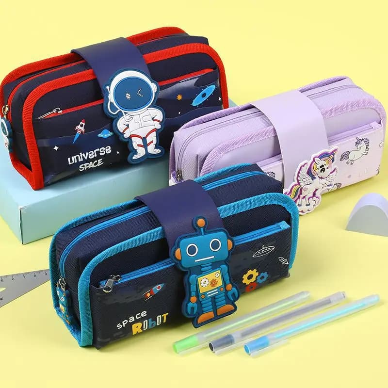 Astuccio Staccabile a Forma di Robot Astronauta, Simpatico Portapenne Kawaii, Accessori per il Ritorno a Scuola, Articoli di Cancelleria per Ragazze e Ragazzi