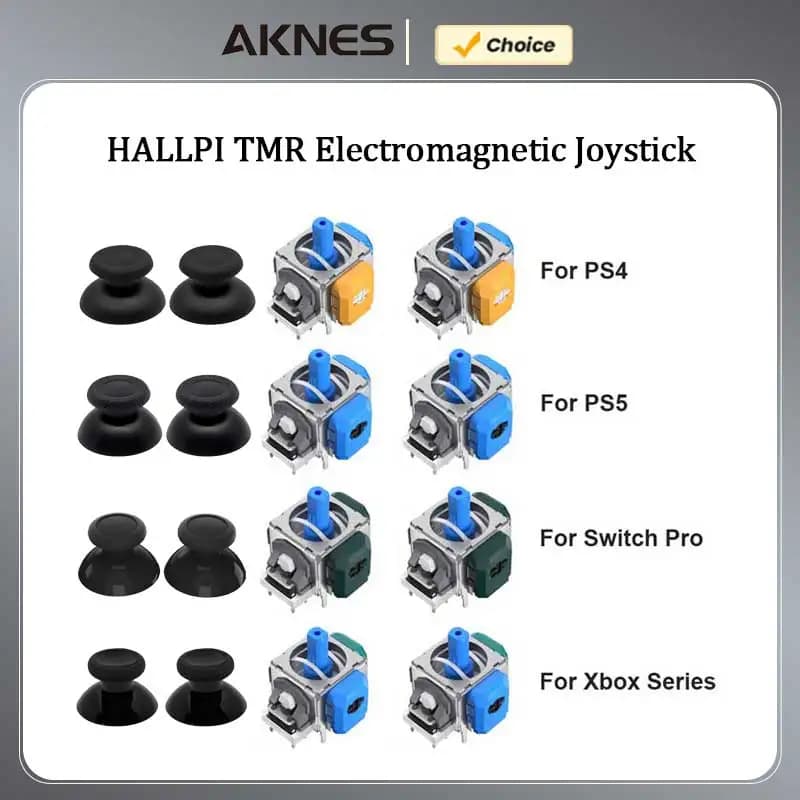 AKNES HALLPI TMR Joystick Elettromagnetico Anti-Drift per Switch Pro PS5 Controller PS4 Xbox Series Gamepad Riparazione Sostituzione
