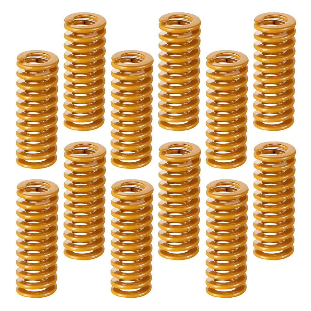 12 Pezzi Molle in Acciaio per Stampante 3D, Molle a Compressione per Stampi, Molle per Piano Riscaldato, Carico Leggero per Stampa Stabile e Livellamento del Pad