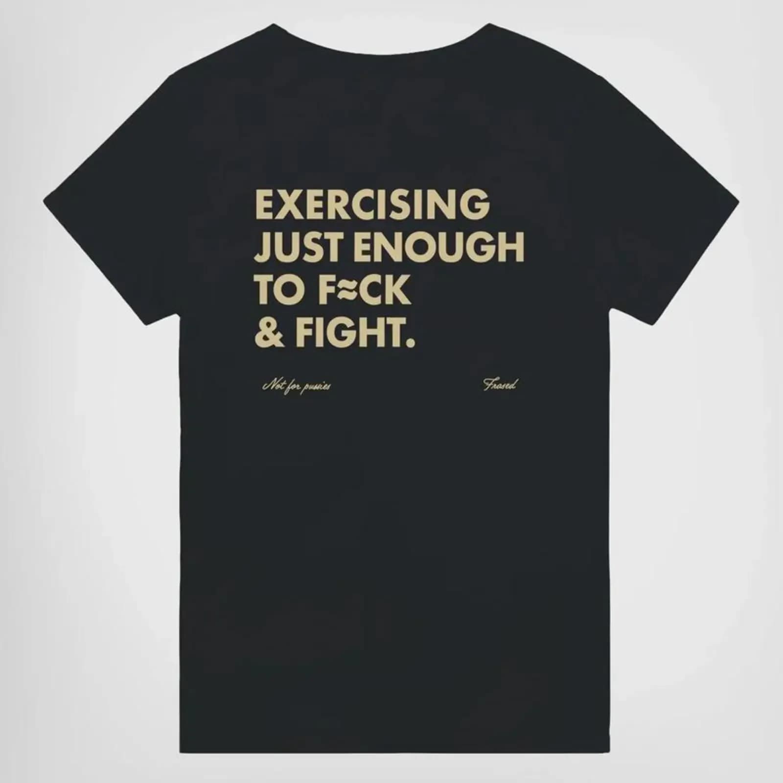 Maglietta divertente per uomo e donna con scritta 'EXERCISING JUST ENOUGH TO F≈CK & FIGHT', regalo per lei e per lui, t-shirt unisex per uomo e donna.