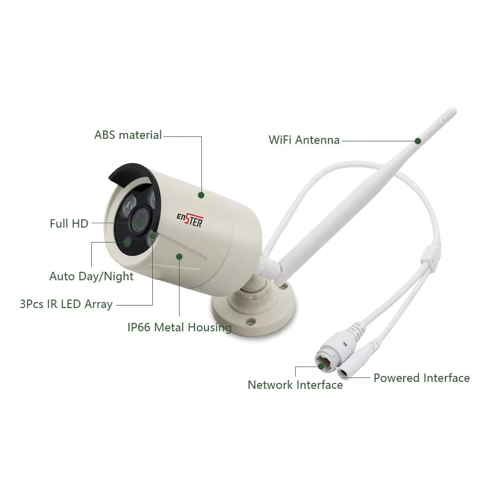 3MP H.265 Real HD Wireless Outdoor Indoor Home 8 Channel Security Camera System Wifi NVR KitM